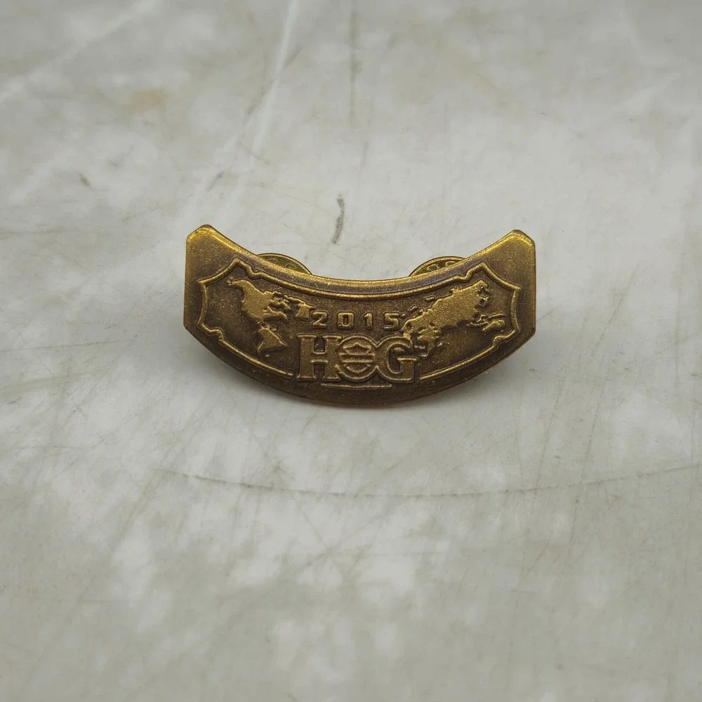 Harley Davidson Owners Group HOG Pin Hat Lapel Broze Tone